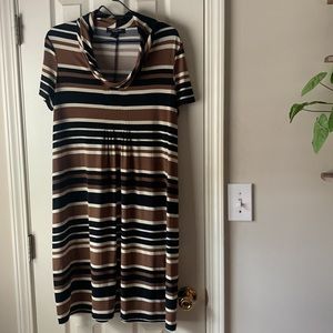 Perceptions New York black, tan & beige dress  14